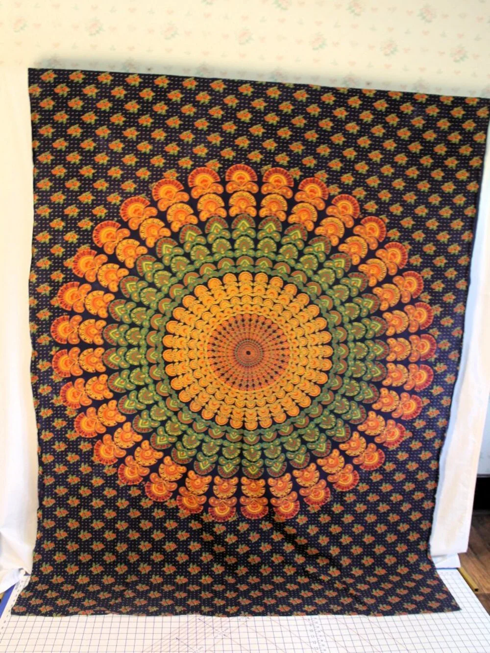 Ethnic Imports 100% Cotton Mandala Tapestry Boho Wall Decor 55 X 78 Inches